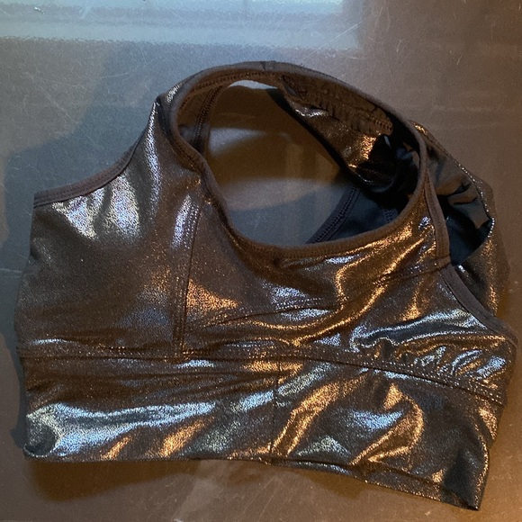 XS, DSG Back Sparkly Sports Bra Active Top Dance Festival Wear Silver Sparkle - Picture 10 of 16